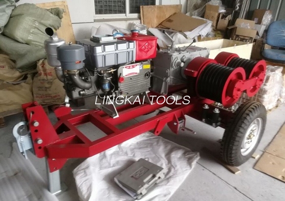 Wciągarka bębnowa Double Capstan 5 ton z przyczepą Dopasuj silnik benzynowy Honda / Yamaha