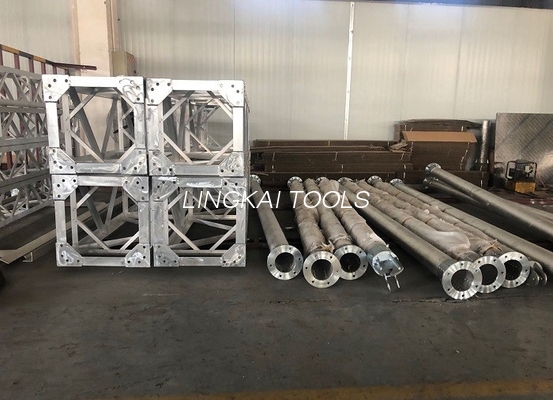 Wewnętrzna zawieszona wieża kratowa Erection Gin Poles Stop aluminium